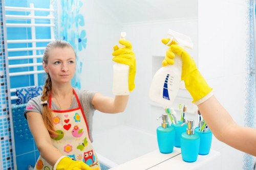 Professional carpet cleaning in progress inside a clean home interior