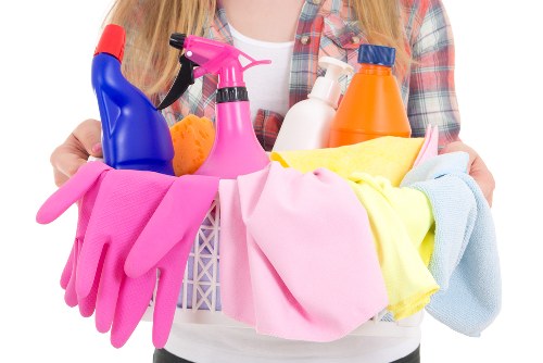 Professional steam carpet cleaning equipment in a Bow home