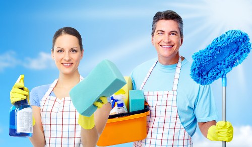 Team following a structured health and safety procedure during carpet cleaning
